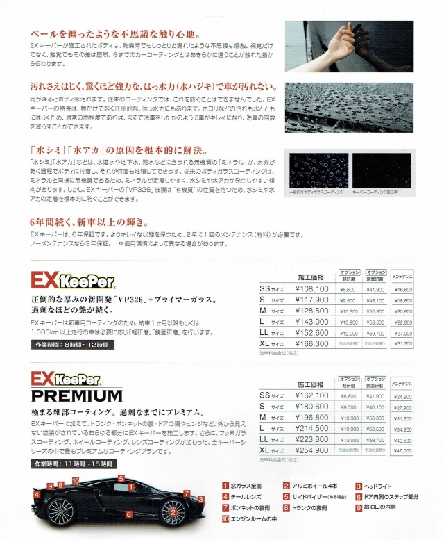 三篠cs キレイを 長く のカーコーティング Keeper